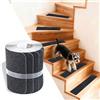 mongtsamz Tappetini per Scale Autoadesivo, 10 Pezzi Strisce Antiscivolo per Scale Interne 10x60cm Strisce Antiscivolo per Scale Interne per gradini in Legno e Pavimenti, Nero