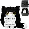 TAYAHANUDE GATTO ALL'UNCINETTO POSITIVO CONFEZIONE REGALA NERA PORTAFORTUNA FATTO A MANO REGALO PER COMPLEANNO NATALE CAPODANNO LAUREA