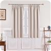 MRTREES Tende Oscuranti per Interni Termiche Isolanti con Fettuccia Tenda Coprente per Camera da letto e Soggiorno Moderne Finestra Salotto Tende Confezionate set 2 Pezzi 117x137 CM Beige