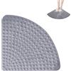 Huamirra Tappetino Doccia, 80 x 80 cm, Tappetino Doccia Antiscivolo, Tappeto da Doccias Angolare, Tappeto Vasca Antiscivolo, con Ventose e Fori di Scarico, per Sauna o Vasca da Bagno(Grigio)
