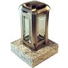 D4G Design4Grab designgrab Venezia - Lampada funeraria in acciaio inox con base in granito Viscont White