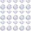 Beebeecraft 240 Pezzi di Perline Sfaccettate in Zirconia Cubica Rotonde con Strass Ciondoli da 6x3.5mm con Retro Appuntito in Cristallo Trasparente con Diamanti CZ per Collane Orecchini Bracciali