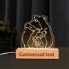 half-acre square pond Luce Notturna Personalizzata Acrilico LED, Lampada Da Scrivania USB Con Nome Personalizzabili, Decorazione Casa Motivo Orso Camera Letto/Dormitorio, Regalo Personalizzato Ragazze/Ragazzi