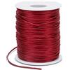 LEREATI Filo Nylon per Braccialetti 1.5mm x 100m Cordoncino Natalizio Cordone di Raso, Cordino per Borse Uncinetto, la Creazione di Gioielli, Fai da Te, Collane, Perline (Rosso)