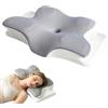 Puokmy Cuscino Cervicale per Dormire in Memory Foam, 2 in 1 Cuscino Ortopedico Cervicale Ergonomico per Dolori al Collo e Alle Spalle,Adatto Per Chi Dorme Su Lati (Grigio)
