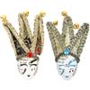 TOPPERFUN 2pezzi Magneti Per Frigorifero Forma Di Maschera Da Clown Adesivi Magnetici Per Decorazioni Di Carnevale Ufficio e Casa