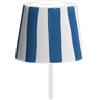 Zafferano Lampada a led da tavolo Poldina Lido a righe blu ricaricabile e dimmerabile con batteria fino a 12 ore. Per uso esterno IP65