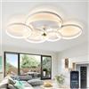 XSXUDODP Ventilatore da Soffitto Moderno con Luce e Telecomando, LED Dimmerabile Lampadario Ventilatore da Soffitto per Soggiorno Camera da letto, Silenzioso, 6 Velocità