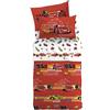 Caleffi Completo Lenzuola Piazza e Mezzo Disney Cars 100% Cotone - Set Letto Bambini con Lenzuolo Sotto Angoli 130x200+25,Lenzuolo Sopra 180x280 e Federa Double Face 50x80 cm