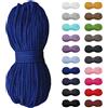 SLANTASTOFFE BRINGEN SIE UNSEREM STOFF L Slantastoffe 5 m di cordoncino di cotone 5 mm, cordoncino, sacca da ginnastica, 21 colori (blu)