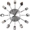 Gearmax Posate Argento Design Moderno Orologio da Parete Utensili da Cucina Cucchiaio Forchetta Coltello Orologio Kit Meccanismo al Quarzo Silenzioso