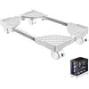 STOUCLA Supporto per PC Stoucla da Sotto La Scrivania, Base per Computer Universale a Quattro Ruote, Accessori CPU per Postazione Gamer (Bianco)