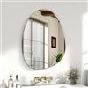Sqinor Specchio da Parete Irregolare Senza Cornice 45x60cm - Specchio Bagno Moderno Design Infrangibile Specchi Decorativi da Parete per Bagno Ingresso Soggiorno Camera
