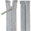 Aerzetix - C63865 - Set di 10 Cerniere Lampo iniettate N°3 65cm separabili - tiretto Decorativo - cursore in Metallo - Colore Argento - Rete Scorrevole Cucito Abbigliamento merceria Giacca