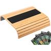 Kos Design Vassoio per Bracciolo Divano in Bambù Naturale - Tavolino Flessibile Antiscivolo per Divano e Poltrona - Supporto per Telecomando, Snack e Bevande (40 x 34 x 1 cm) (Naturale)