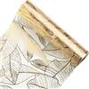 Bekeify Runner da Tavola in Oro 28 cm x 15 m Runner da Tavolo in Paillettes Oro Table Runner Tavolo Glitterato Metallo Tulle Nastro Rotolo per Matrimonio Compleanno Natale Feste Modello Delle Foglie