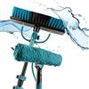 Sillar Scopa telescopica con tubo acqua, Estensibile 7,37 Metri, Contenitore detergente, Pulizia Pannelli fotovoltaici, lavaggio di camion, auto, finestre, poster di negozi, imbarcazioni, Versatilità