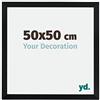 yd. Your Decoration - Cornice 50x50 cm - Nero Opaco - Decorativa Parete in Legno con Vetro in acryl - Antiriflesso - 50x50 Cornice - Catania