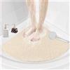 Mofonky Tappetino da doccia angolare antiscivolo: 60 x 60 cm, tappetino doccia in luffa per doccia interna, piatto doccia a quadrante opaco anti muffa per anziani