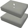 UWOBTN 1/2/4 Piezas Copri Cuscino Divano Esterni Impermeabile, Fodere per Seduta Patio con Cerniera Rimovibili Copriseduta per Interni ed Esterni, Patio, Giardino Mobili in Rattan(A4,50x50x5cm(2pcs))