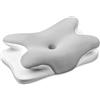 Ehomfory Cuscino Cervicale per Dormire, 2 in 1 Cuscino Ergonomico in Memory Foam, Cuscino per Supporto Cervicale con Federa Sfoderabile e Lavabile, 67x37x9/12 cm (Argento)