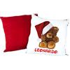 almatex Cuscino Natale Personalizzato con Nome, 40x40, Sfoderabile e Lavabile con Morbida Imbottitura- Idea Regalo per Compleanno, Natale, (ORSO NATALE)