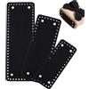 PH PandaHall 3pz Fondo per Borsa in Feltro Nero Basi per Borse Uncinetto, 3 Dimensioni Fondo Cestino Uncinetto Rettangolare Borsa Crochet Base Shaper con Fori per Borse Fai Da Te