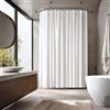 UUDIHO Tenda da doccia in lino impermeabile, antimuffa, lavabile, per tende da bagno con ganci per vasca da bagno, tende da doccia 133x220 cm/52x87 pollici (larghezza x altezza)