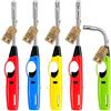 AkitaInk Set 5 Accendigas Lunghi Flessibili Ricaricabili - Accendini per Cucina, Fornelli, Barbecue e Candele, Fiamma Lunga, Collo Flessibile per Accensione Sicura
