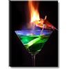 Quadri L&C ITALIA Cocktail Flaming 2 - Quadro Cucina e per Bar Cucina 50 x 70 Stampa su Tela da Parete Drink Arredamento Ristorante