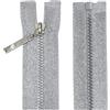 Aerzetix - C63863 - Set di 10 Cerniere Lampo iniettate N°3 55cm separabili - tiretto Decorativo - cursore in Metallo - Colore Argento - Rete Scorrevole Cucito Abbigliamento merceria Giacca