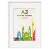 Egofine Cornice portafoto A3, formato A3, con plexiglas, 30 x 42 cm, montaggio a parete, cornice per foto 20 x 28 cm, certificati e poster, montaggio a parete orizzontale o verticale, bianco