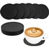 Rairsky 12 Pezzi 10 cm Sottobicchieri Silicone Rotondi Neri, Antiscivoloe e Isolati Sottobicchiere in Silicone Isolante, Set Bicchieri per Sottobicchieri per Bevande, Tazze di Caffè, Tazzine, Birra