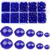 SUNNYCLUE 780 pz 5 misure Perline di Vetro Blu Perline di Cristallo Sfaccettate 2mm 4mm 6mm 8mm 10mm RonDellse Briolette Placca Perline Sfuse per Creazione di Gioielli Artigianato Fai Da Te Collana Br
