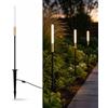 maolo Lampada LED Giardino Picchetto 24V 0.5W IP65 | Luce Naturale 4000K | Paletto Luminoso da Esterno per Vialetti e Aiuole | Design Moderno Nero Oro (1168 mm)