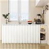 Generic Tende Antipolvere per mensole da Cucina, Tende Pieghevoli da Cucina con Guide, Adatte per armadi, bagni-White- W120cmxH180cm