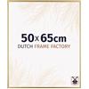 Dutch Frame Factory - Cornice 50x65 cm - Oro - Cornice per foto in Plastica con vetro plastico Antiriflesso - Cornice portafoto 50x65 cm - Easy