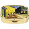 Fridolin 18241 caffè Notte di Van Gogh-Scatola per pastiglie, in Metallo, Multicolore, 3,6 x 5,1 x 1,8 cm
