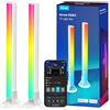 Govee RGBIC TV Light Bars, Retroilluminazione WiFi con doppie perle LED, 38 cm, Posizionamento multiplo, Adatte per TV 45-70 pollici, Compatibili con Alexa e Google Assistant, Bianco