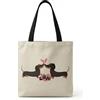 Zimoer Tote Bag, Borsa Shopper con bassotto, Borsa Cotone e lino Donna, 38×40 cm, Borsa Tote per Donna, Scuola, Viaggi, Bassotto Regalo per Amanti dei Cani