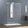 KAMALU Walk-in 170cm con staffe bianche vetro trasparente 8mm KW3000B