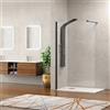 KAMALU Box doccia walkin 170 cm con profilo nero opaco KW-100B