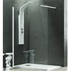KAMALU Vetro per doccia walk in 150 cm con profilo bianco opaco KW-100W