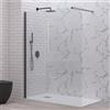 KAMALU Parete doccia walk in 170 cm con profilo gun metal | KW-100GM