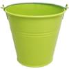 Guillouard Secchio 3,5 l - Ø20 cm acciaio zincato verde - impermeabile, antiruggine - giardino, cenere, acqua, decorazione - manico in metallo - 040191