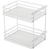 GTV Cestello Estraibile a 2 Piani MOVIXPRO, per Mobile da 400 mm, Portata 15 kg, Fondo Antiscivolo, Montaggio Laterale, Senza Guide, Bianco