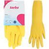 Dayes Sorbo Guanti Domestici Medi, Guanti in Lattice, Guanti in Gomma, Fodera Super Morbida, Polsino Extra Lungo, qualità di Lunga Durata, Giallo