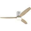 Corbero Corberó CVTGHC4 - Ventilatore da soffitto con luce LED, 132 cm, silenzioso, 6 velocità, design nordico, timer, telecomando, modalità estate-inverno, pale in legno chiaro