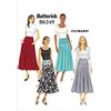 Butterick Patterns 6249 E5, Taglie UK 14/16/18/20/22-Cartamodelli gonne Donna