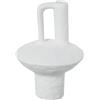 DRW Vaso da tavolo con manico in ceramica, bianco, 27,5 x 19 x 19 cm